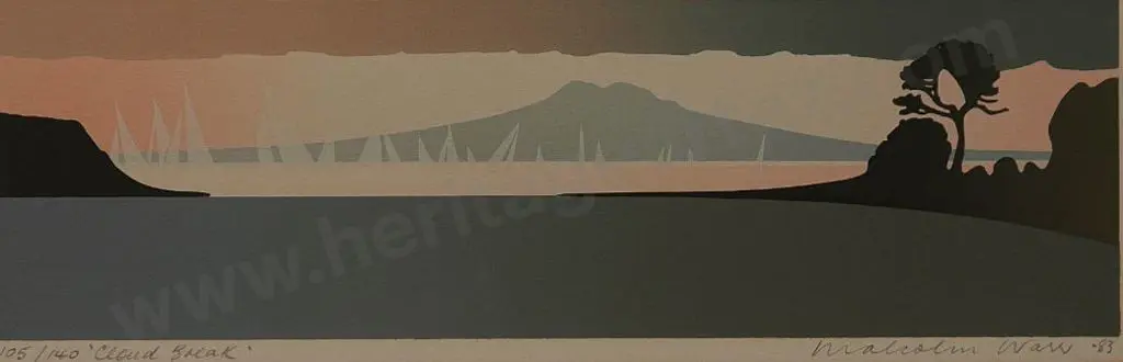WARR, Malcolm (1939-) - Cloud Break - Rangitoto Image 1++