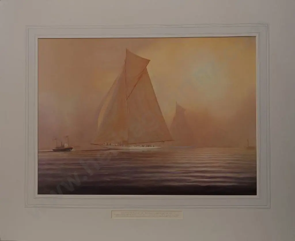 THOMPSON, Timothy (1951-) - 1903, Reliance Beats Shamrock Image 1++