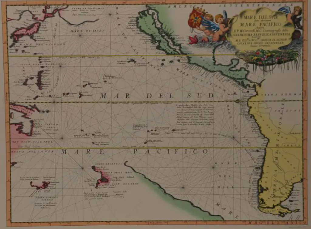 CORONELLI, Vincenzo (1650-1718) - Mare Pacifico' - Pacific Ocean Image 1++