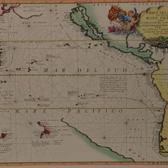 CORONELLI, Vincenzo (1650-1718) - Mare Pacifico' - Pacific Ocean