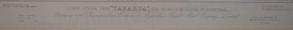 DUTTON, Thomas (1819-1891)) - Screw Steamship 'Tararua' Image 1++