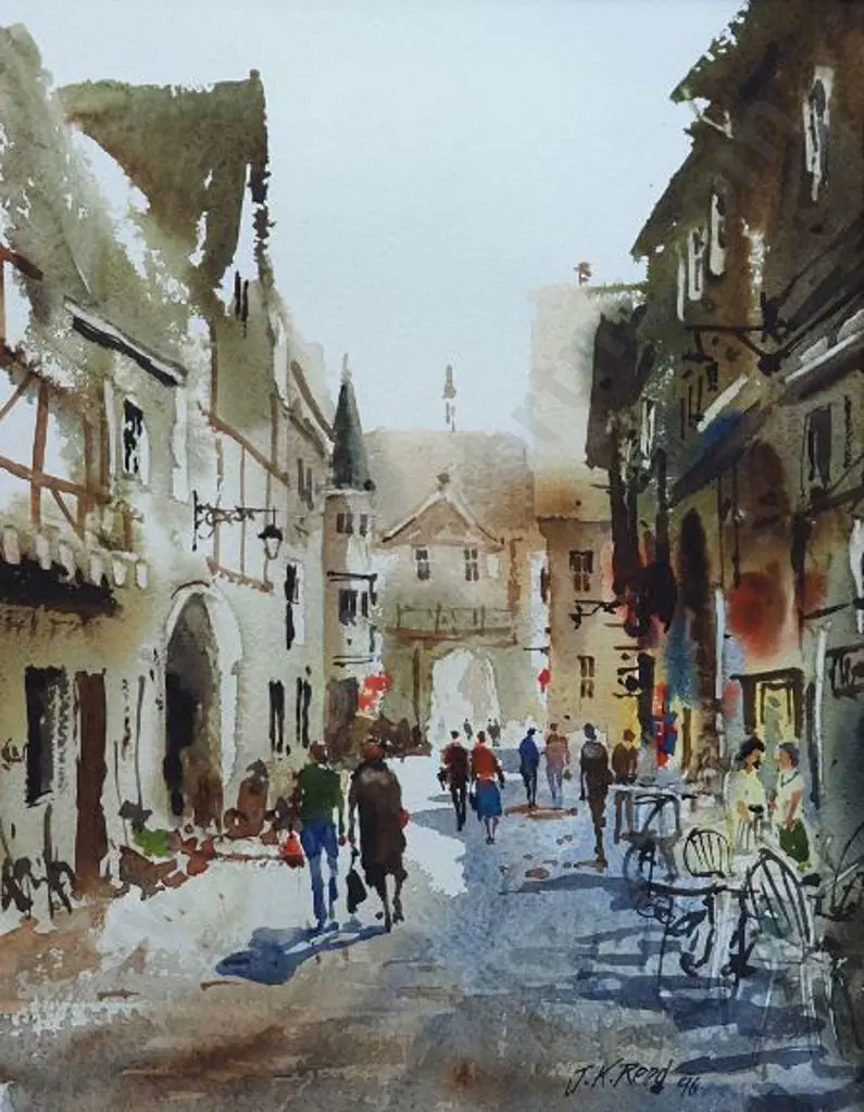 REED, J. Keith - French Village Scene, 1996 Image 1++