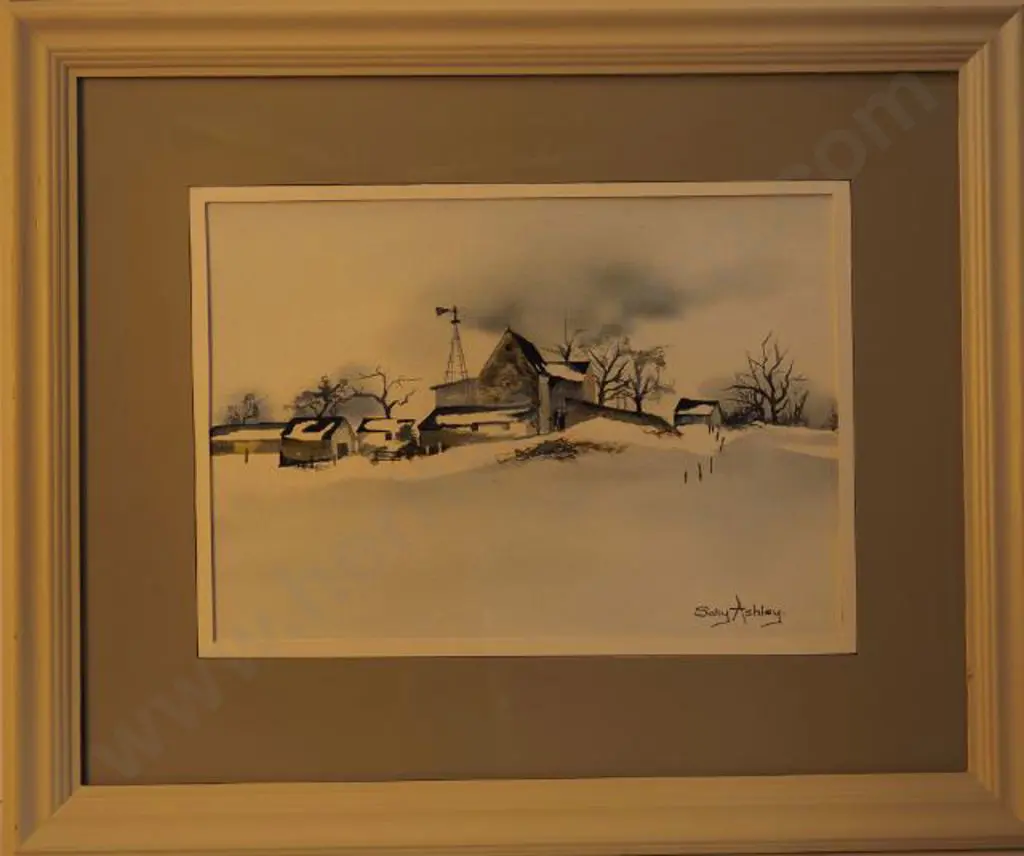 ASHLEY, Sally - Farmhouse with Snow Image 1++