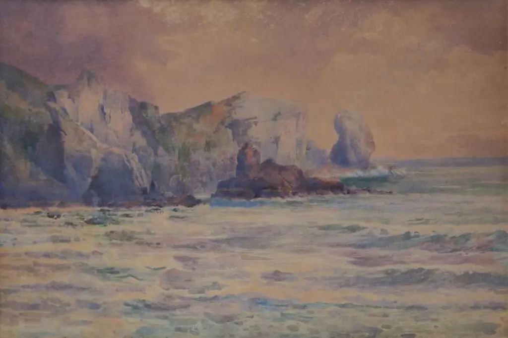 WRIGHT, Frank (1860-1923) - West Coast - Rocks & Sea Image 1++