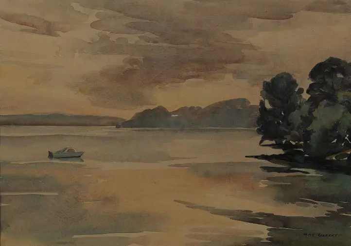 GILBERT, May (1901-1977) - Auckland Harbour Image 1++