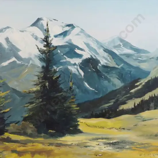 McALISTER, Olive (1932-2017) - Southern Alps with Pines