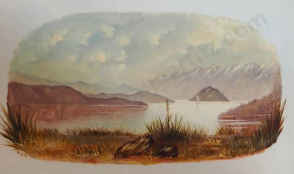 MELVIN, William S. (Late 19th Century) - Lake Manapouri, Fiordland Image 1++