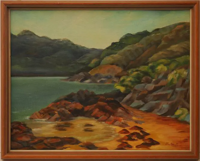 ABBOTT, Elva 1929-2025) - Cove Near Cooper's Beach Image 1++