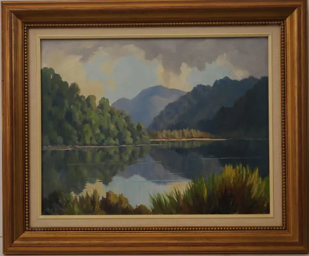LATTEY, Edward B. [Ted] (1899-1986) - Reflections - Lake Paringa Image 1++