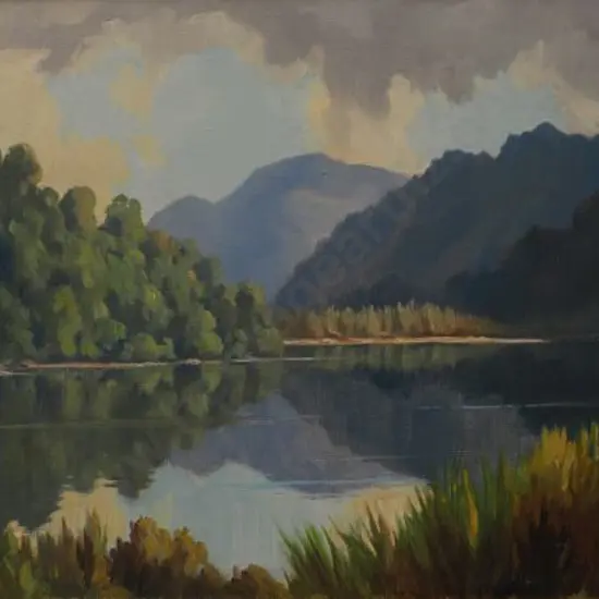 LATTEY, Edward B. [Ted] (1899-1986) - Reflections - Lake Paringa