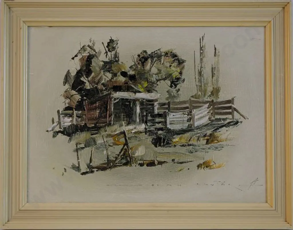 BAXTER, Brian (1940-) - Country Shed & Stockyard Image 1++