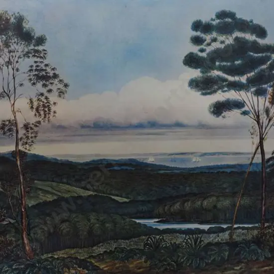 HEAPHY, Charles (1820-1881) - View in the Belly of the Nairne, Chatham Islands, 1840