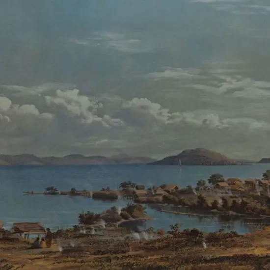 BLOMFIELD, Charles (1848-1926) - Ohinemutu Village, Lake Rotorua 1882