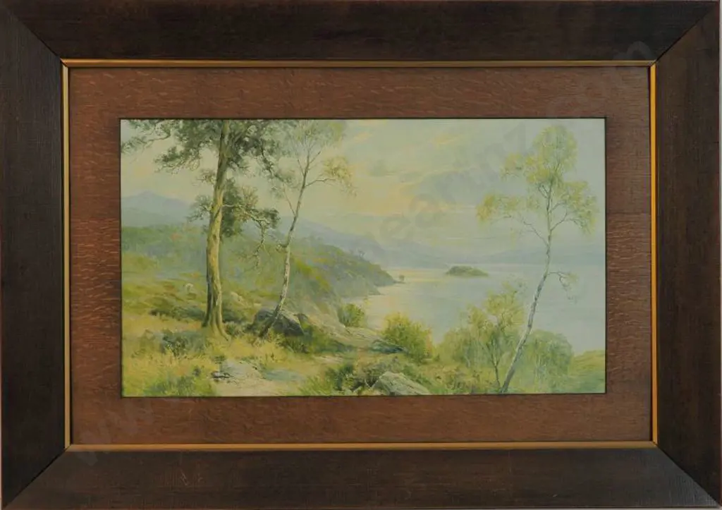 UNKNOWN artist - Inlet with Hills & Trees Image 1++