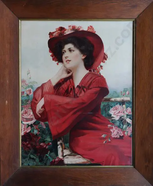 UNKNOWN Artist - Lady in Red Dress Image 1++