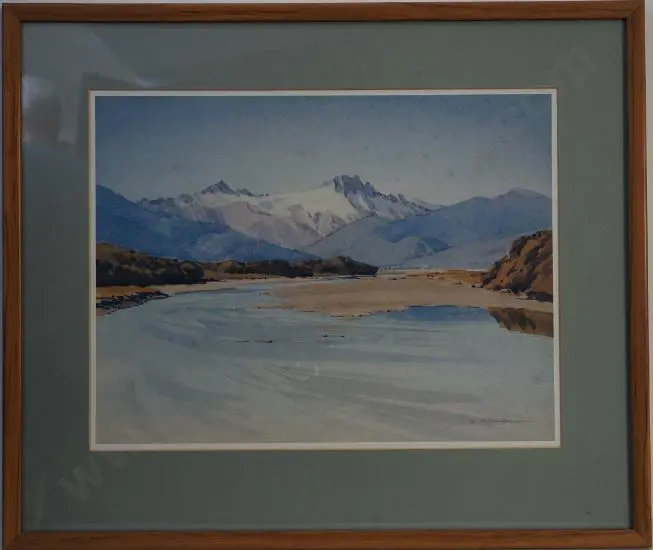 MacCORMICK, W.A. (Bill) (1942-) - Mountain & River, Haast Pass Image 1++