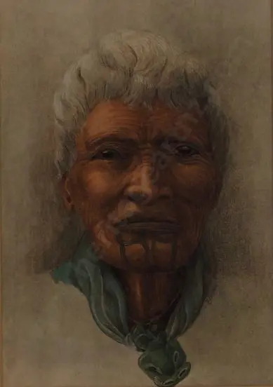 UNKNOWN (possible Kristin Zambucka) - Maori Lady with Moko Image 1++