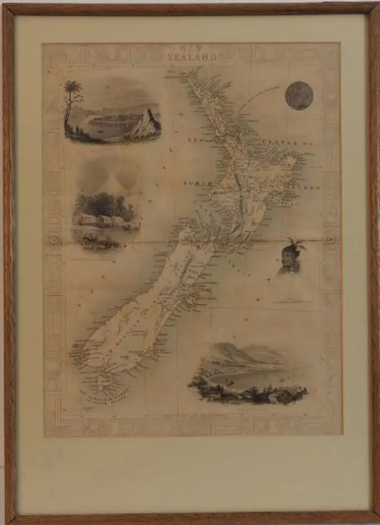 RAPKIN, John (1813-1899) - Map of New Zealand, 1852 Image 1++