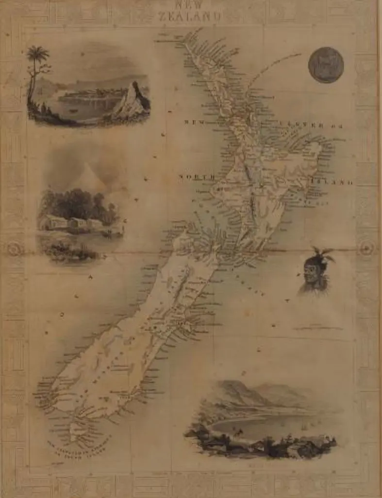 RAPKIN, John (1813-1899) - Map of New Zealand, 1852 Image 1++
