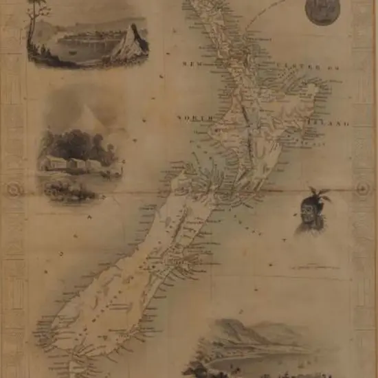 RAPKIN, John (1813-1899) - Map of New Zealand, 1852
