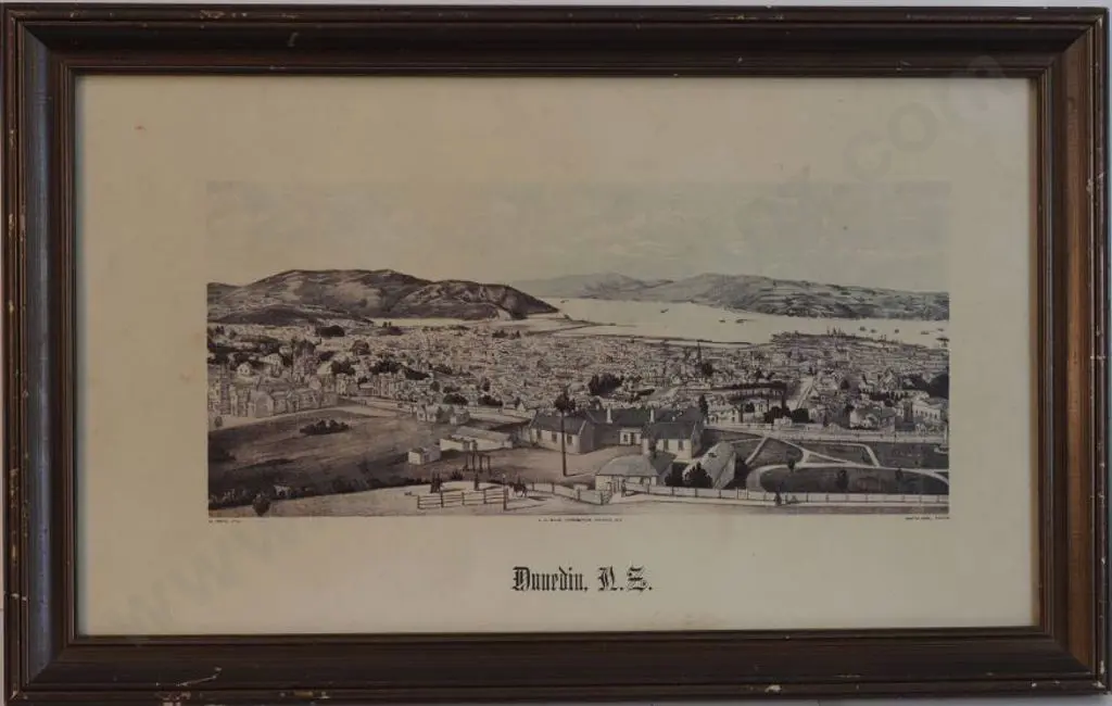 BURTON Bros (Active 1880s-1890s) - Original Litho of Dunedin 1889 from - New Zealand Illustrated Image 1++