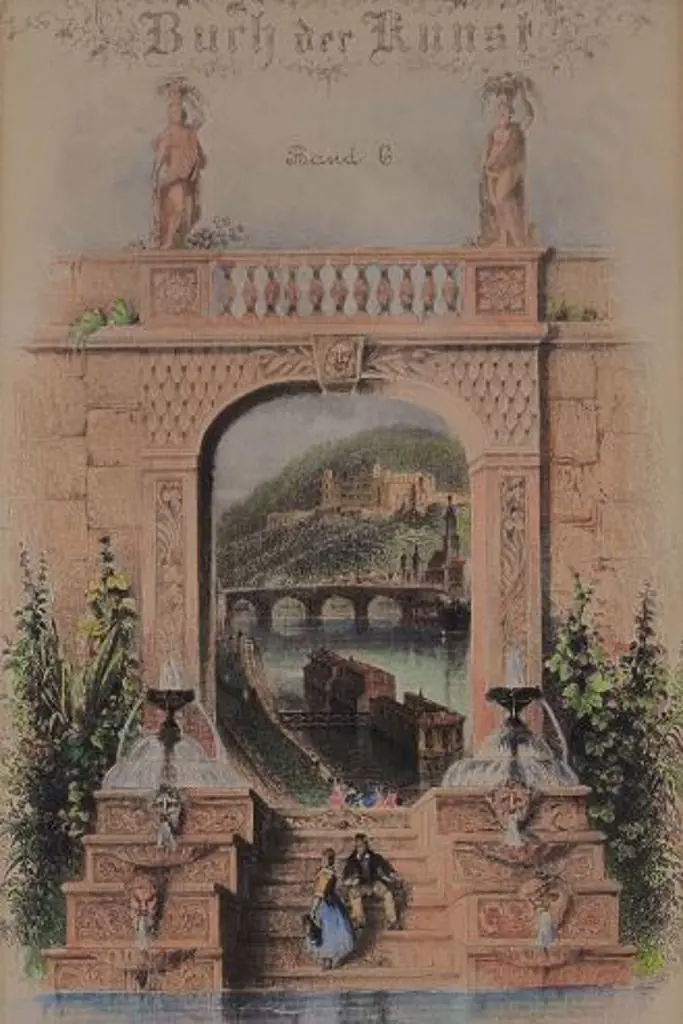 UNKNOWN artist - Couple on Steps by River Image 1++