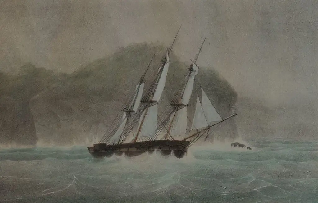 SAINSON, Louis de (1800-1874) - La Corvette Astrolable Image 1++