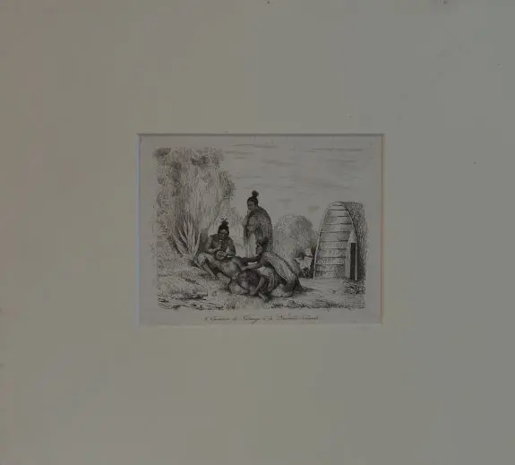 SAINSON, Louis de (1800-1874) - Operation du Tatouage a la Nouvelle Zealand (Tatooing in New Zealand) Image 1++