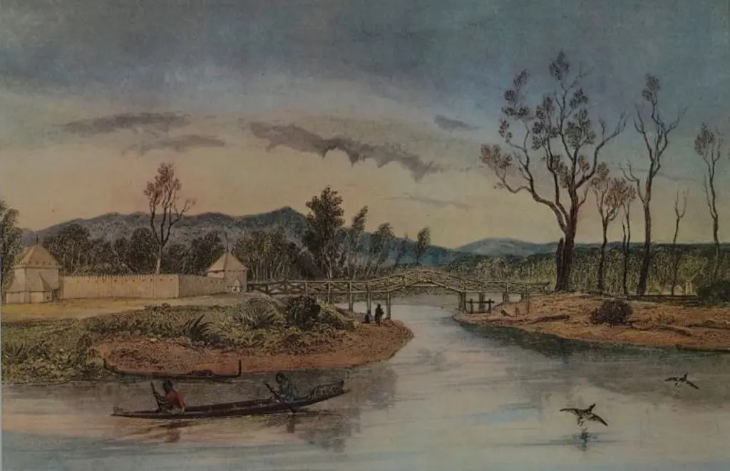 BREES, Samuel Charles (1810-1865) - Fort Richmond and the Hutt Bridge Image 1++