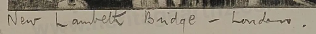SIMES, A. (1887-1966) - New Lambeth Bridge, London Image 1++