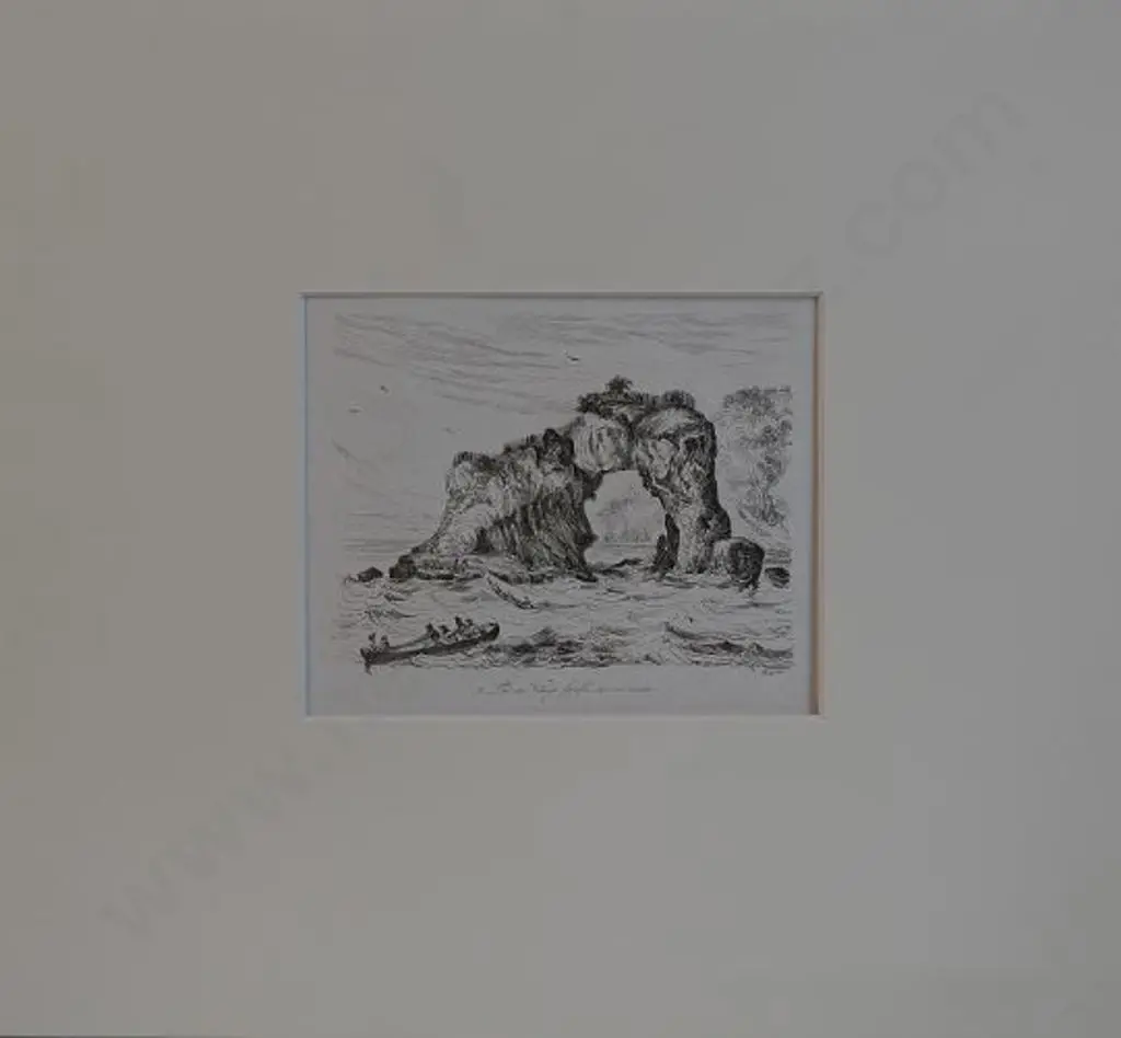 SAINSON, Louis de (1800-1874) - Pa ou Village Fortifie sur en Recher c. 1834 Image 1++