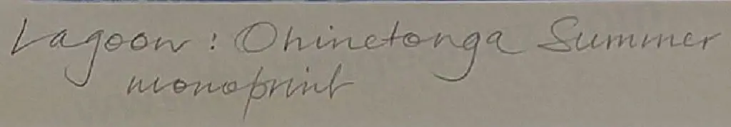 RITCHIE June (working 1980s) - Lagoon, Ohinetonga - Summer Image 1++