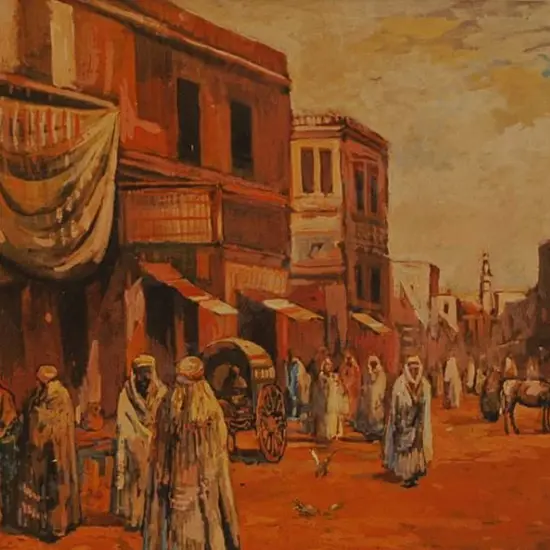 FLETCHER, Blythe (1890-1949) - Moroccan Market Scene