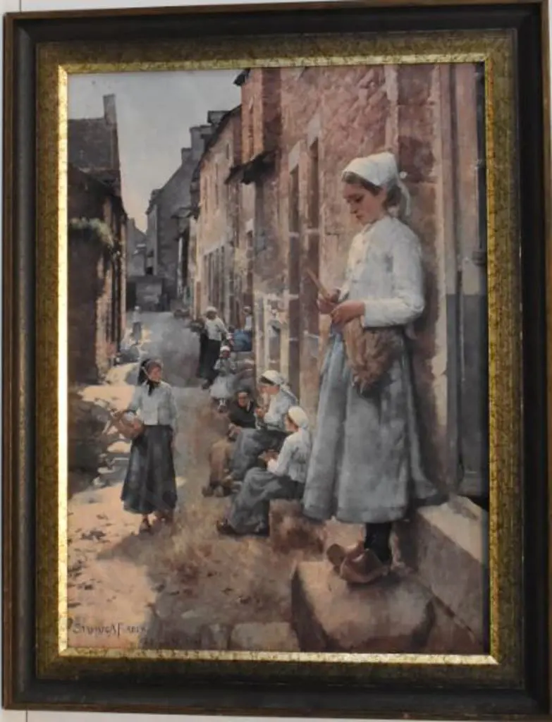 FORBES, Stanhope (1857-1947) - A Street in Brittany Image 1++
