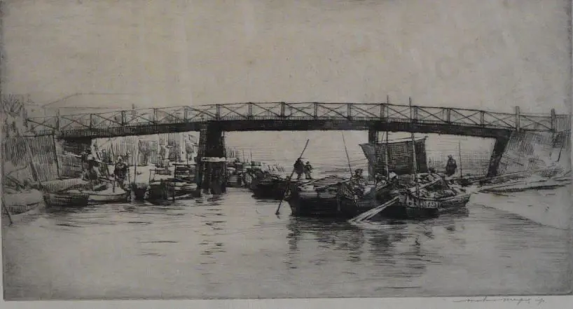 MENPES, Mortimer (1855-1938) - Harbour Scene Image 1++