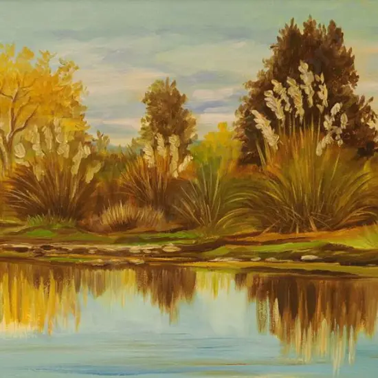 TURNER, Rose - Fisherman's View above the Crescent Tauranga Taupo