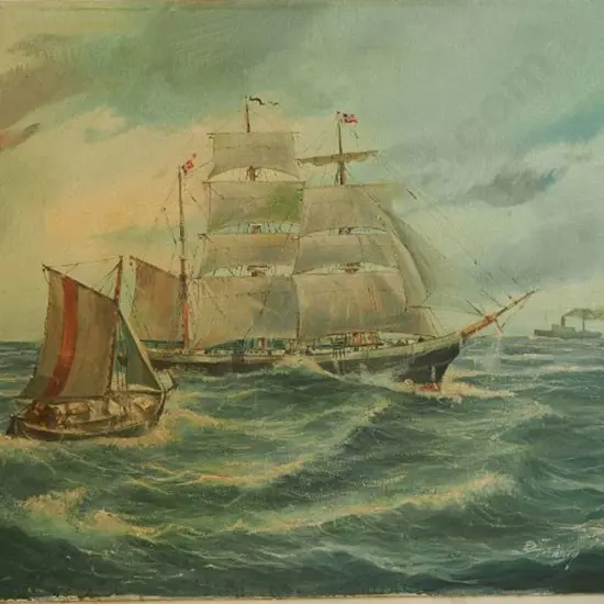 UNKNOWN - Ships at Sea - 19th Century