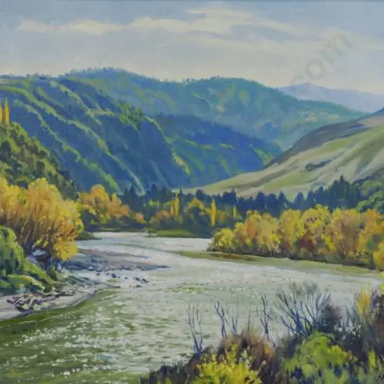 POULTON, Maurice A. (1909-1983) - Morning Light, Whanganui River