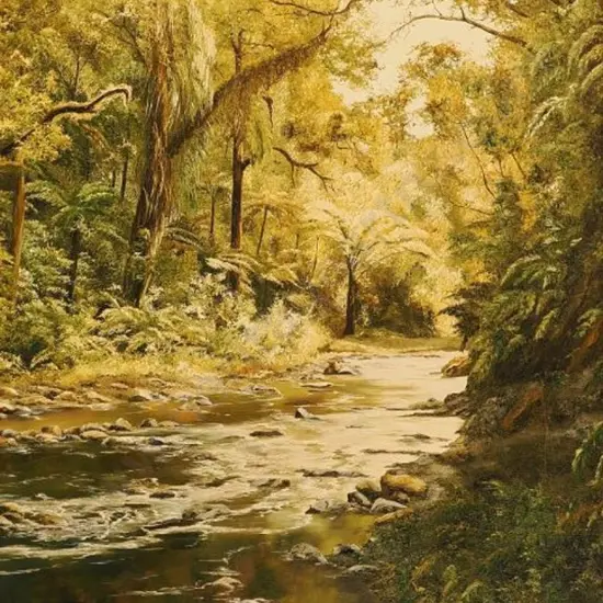 MORETON, Judith (1940-) - Sunlight on Tangamuku, 1987