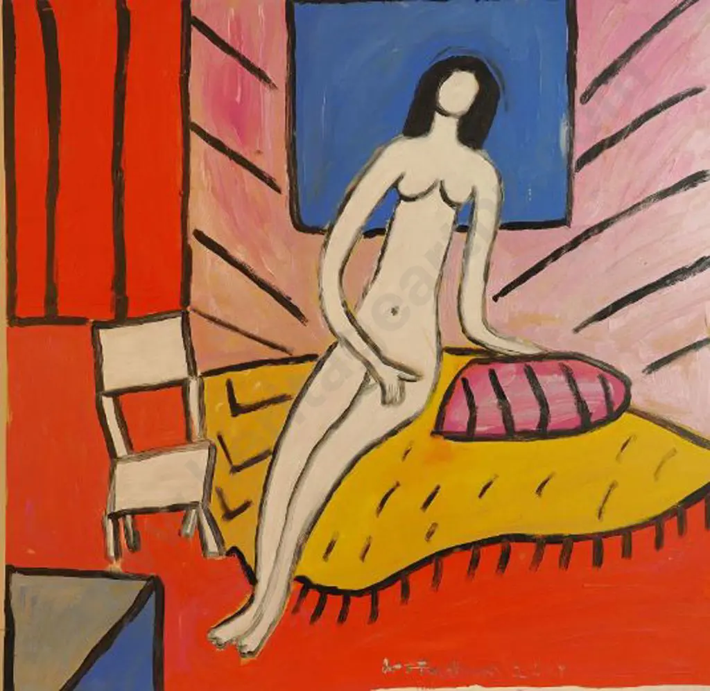 FELTHAM, Lee (-2023) - Naked Lady Sitting on Couch, 2019 Image 1++