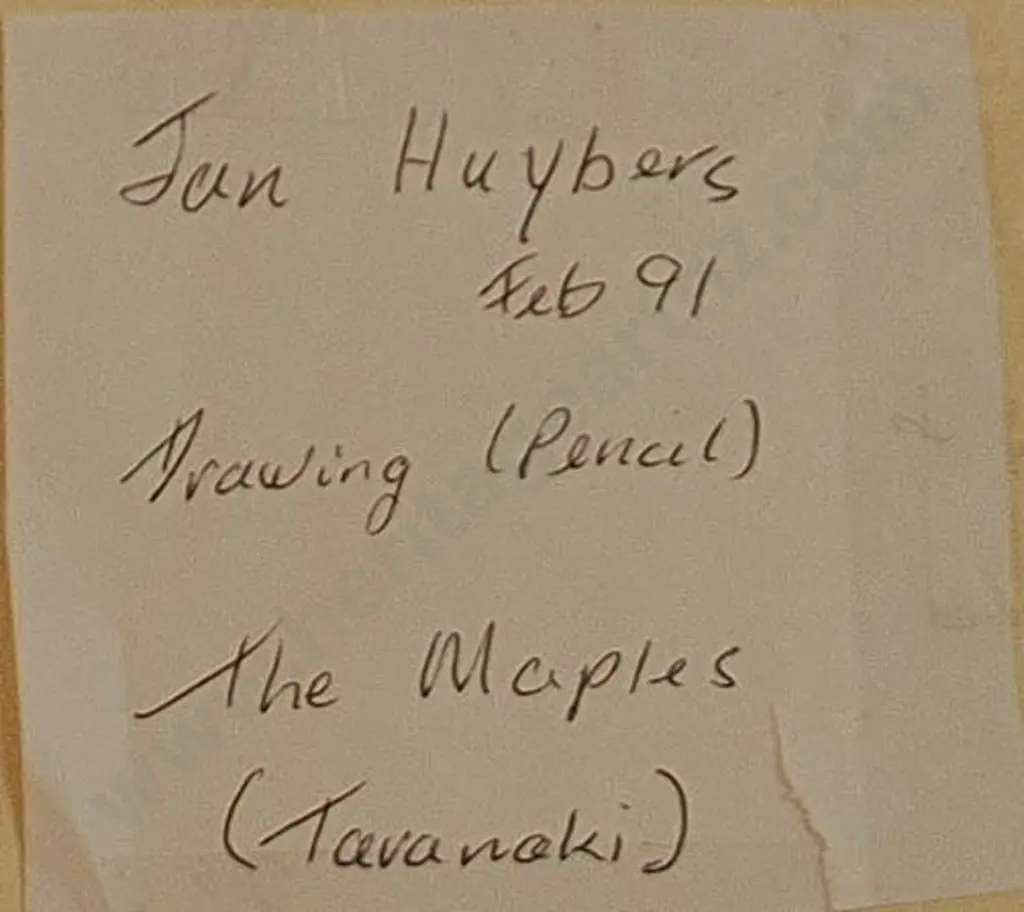 HUYBERS, Jan - The Maples, Taranaki 1991 Image 1++