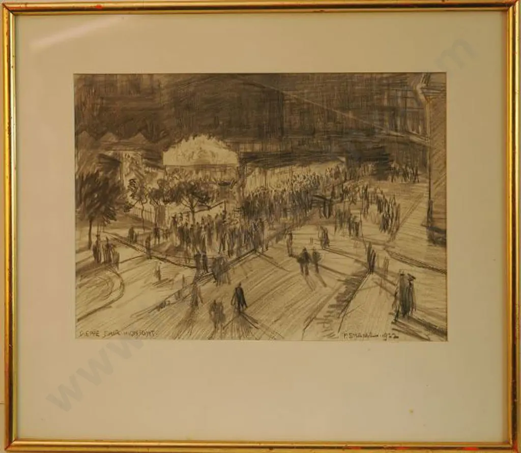 EMANUEL, Frank L (1866-1948) - Dieppe Fair, Midnight, 1922 Image 1++