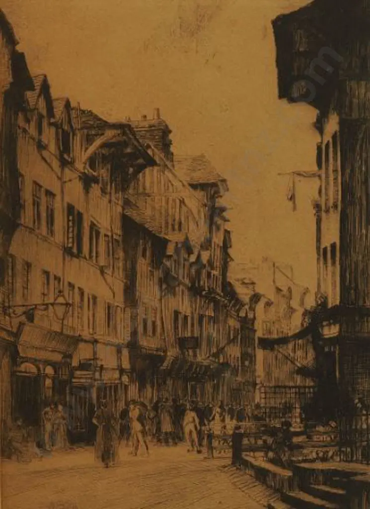 UNKNOWN Artist - European Street Scene Image 1++