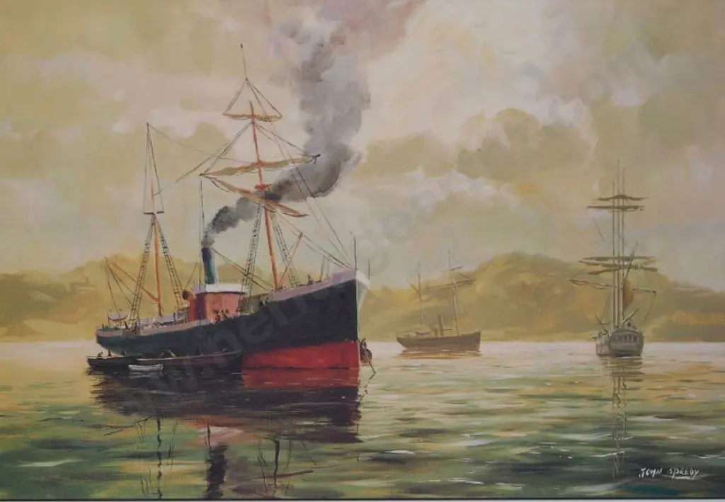 SPEEDY, John (1940-) - Coaling of Ships in Bay of Islands Image 1++