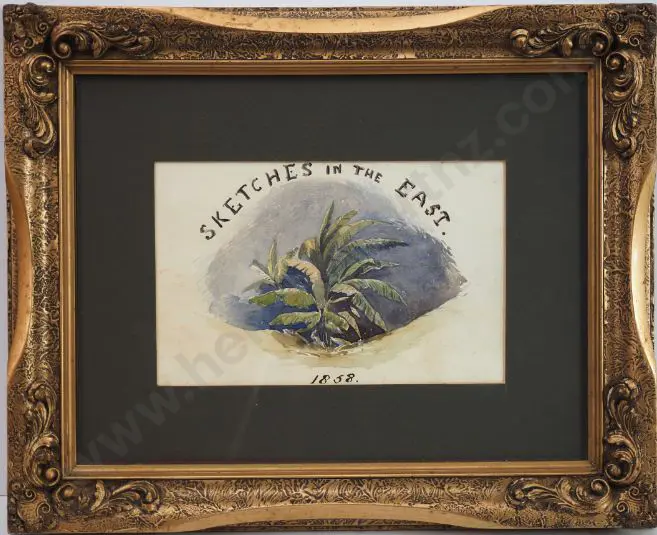 WARRE, Sir Henry James (1819-1898) - Sketches in the East, 1858 (Two sided watercolour) Image 1++