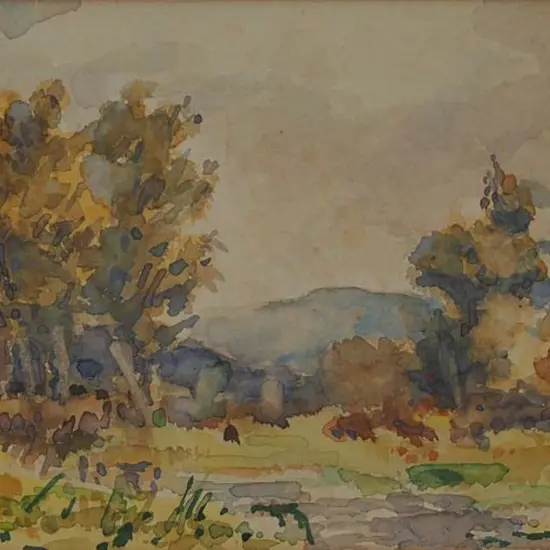 CROMPTON-SMITH, Maurice (1864-1953) - Scene in Hutt Valley c. 1890