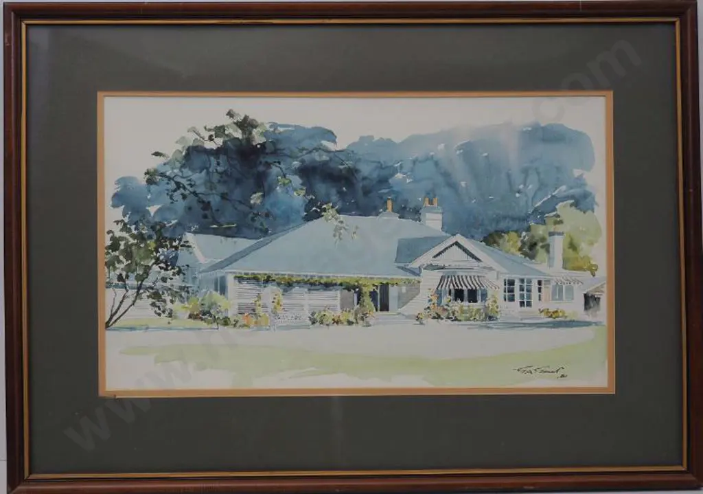 GENET, G.A. (Active 1960s-70s) - White Farmhouse Image 1++