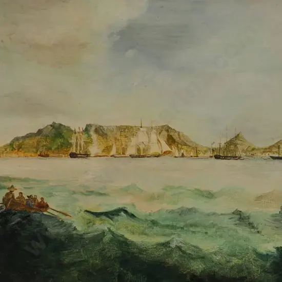 BAINES, John Thomas (1820-1875) - Sir Henry Pottinger's Landing in Table Bay 1848
