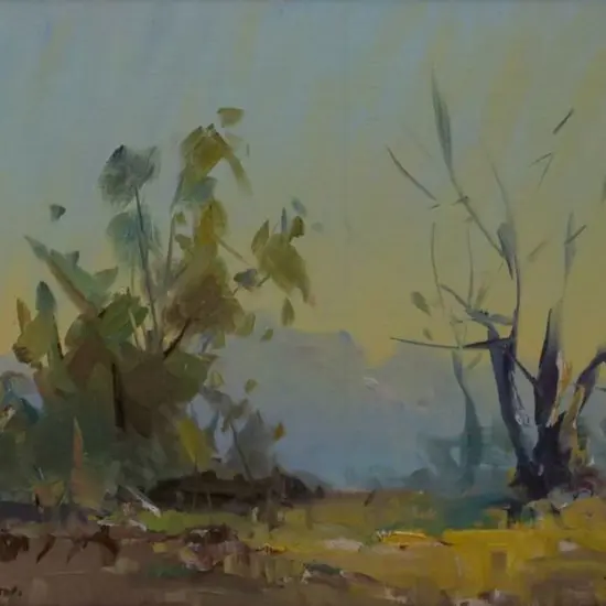 NEILSON, Don R. (1924-2013) - Demon Station - Fire Ravaged Countryside