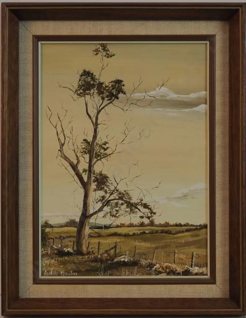 MORETON, Judith (1940-) - Te Aroha Scene with Tree Image 1++